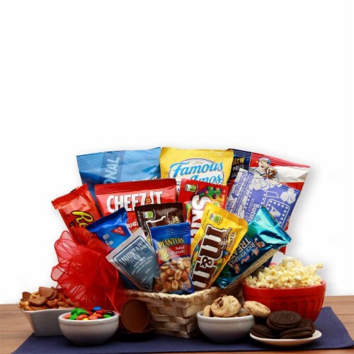 Favorite Snacks Gift Basket - snack gift basket Perspective: front
