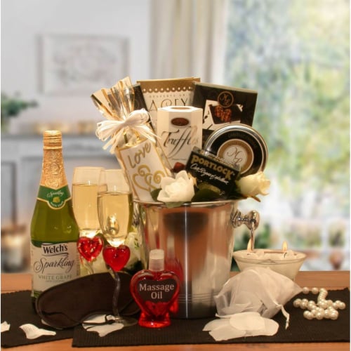 Deluxe Romantic Evening For Two Gift Basket - Wedding Gift Basket -  honeymoon gift set, One Basket - Ralphs