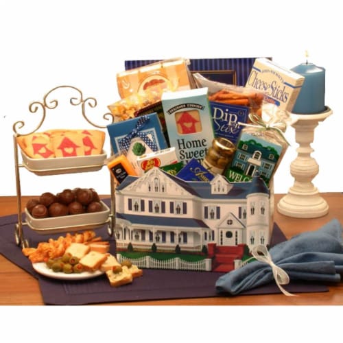 Home Sweet Home Gift Box - housewarming gift baskets - welcome basket Perspective: front
