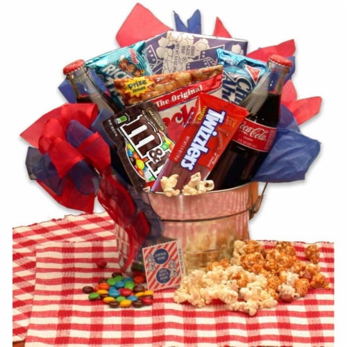 America The Beautiful Snack Gift Box- snack basket - snack gift basket Perspective: front