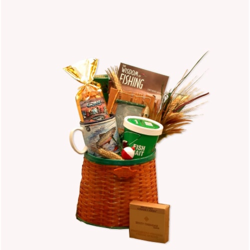 The Fisherman's Fishing Creel Gift Basket - fishing gift basket