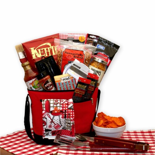The Master Griller BBQ Gift Chest - barbecue gift basket Perspective: front