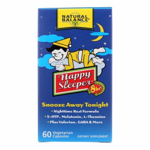 Natural Balance Happy Sleeper - 60 Vegetarian Capsules Perspective: front