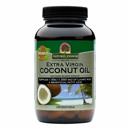 Nature's Answer - Extra Virgin Coconut Oil - 120 Softgels Perspective: front