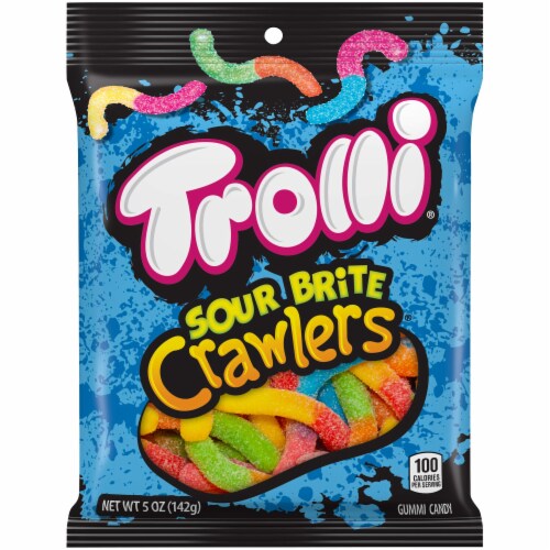 Trolli Gummi Sour Brite Crawlers Gummy Candy - 5 Ounce Perspective: front
