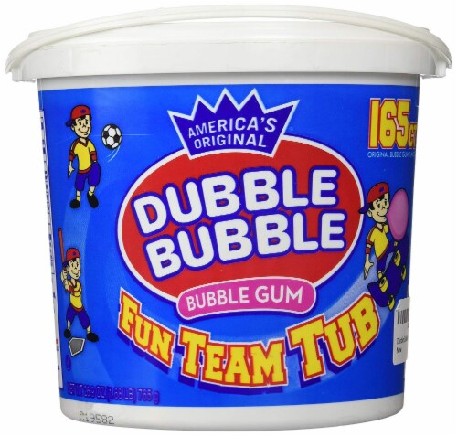 Dubble Bubble 165 Count Tub Bubble Gum Perspective: front