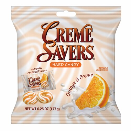 Creme Savers Orange and Creme Hard Candy | The Taste of Fresh Orange Swirled in Rich Cream Perspective: front