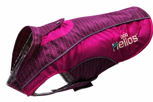 Tri-Velcro Waterproof Pet Dog Coat Jacket Blackshark Technology (Hot Pink / Purple - X-Large) Perspective: front