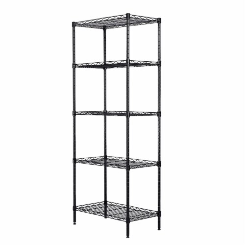 5-Shelf Shelving Storage Metal Organizer Wire Rack with adjustable shelves  hooks, 1 Pack - Kroger