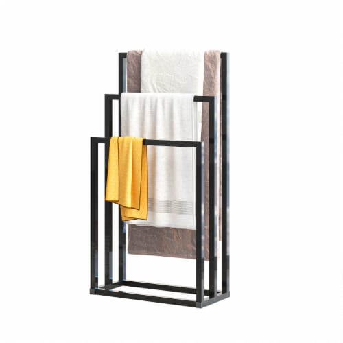 Metal Freestanding Towel Rack 3 Tiers Towel Holder Organizer for