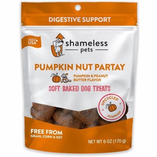 Natural, Grain-Free Dog Biscuits | Made w/Upcycled Ingredients in USA | Pumpkin Nut Partay Perspective: front