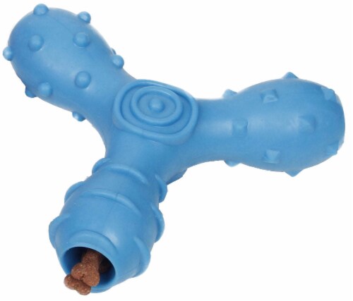 Pet Life 'Denta-Bone' TPR Treat Dispensing and Dental Cleaning Durable Dog Toy - Orange