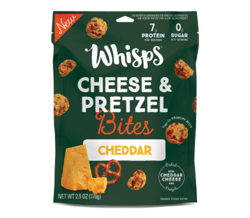 Whisps - Bites Cheddar Pretzel - Case of 6-2.5 OZ Perspective: front