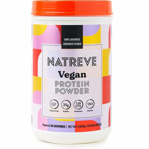 Natreve - Protein Powder Unflav Vegan - Case of 4-23.8 OZ Perspective: front