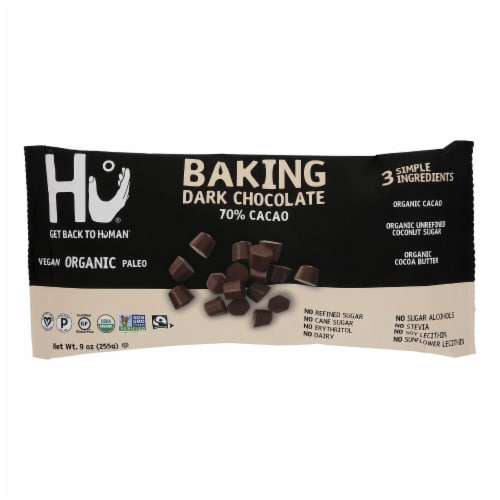 Hu - Dark Chocolate Bking 70%ccao - Case of 6-9 OZ Perspective: front