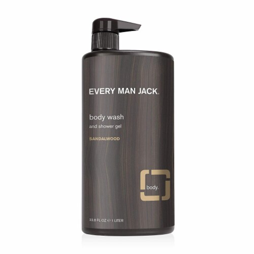 Every Man Jack Body Wash Sandalwood Body Wash - 1 Each - 33.8 fl oz. Perspective: front