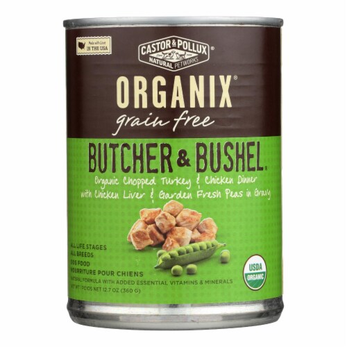 Castor and Pollux Organic Adult Dog Food Chopped Turkey and