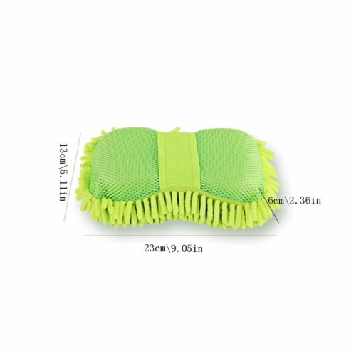Department Store 1pc Car Wash Mitt Chenille Microfiber Sponge; Absorbent Waffle Drying Towel Perspective: front