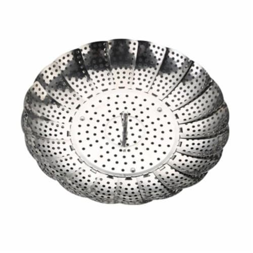 Department Store 1pc Foldable Steaming Tray; Retractable Steaming Rack; Fruit Drainer Perspective: front