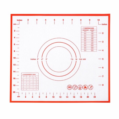 Department Store 1pc Silicone Kneading Board; Thicken Multifunctional (Red - 10.2*11.4in) Perspective: front