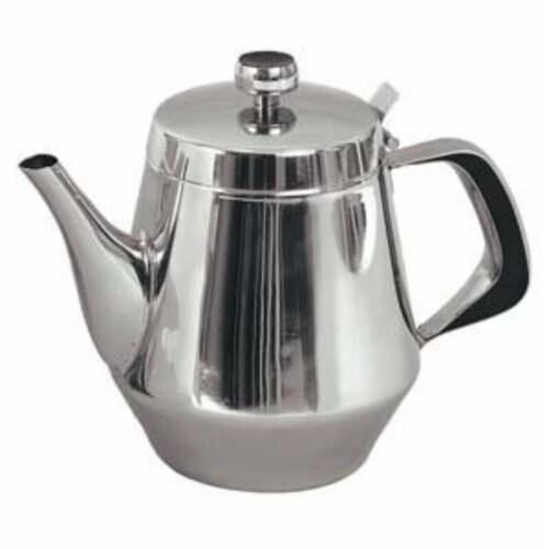 Stainless Steel Gooseneck Tea Pot w/Vented Hinged Lid, 32 Fluid Ounces (4-5 Cups) Perspective: front