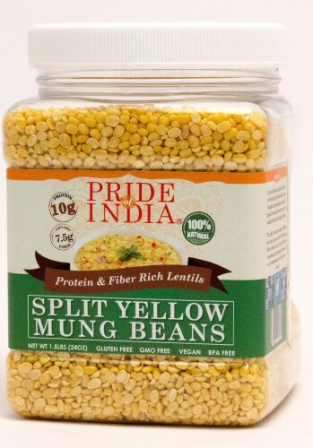 Split Yellow Mung Beans - 24 oz Perspective: front