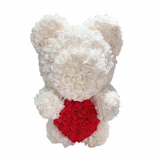 Teddy bear made of real roses near sales me