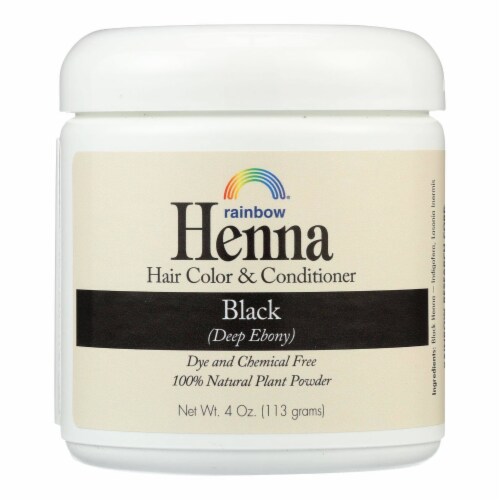 Rainbow Research Henna Hair Color and Conditioner Persian Black Deep Ebony - 4 oz Perspective: front
