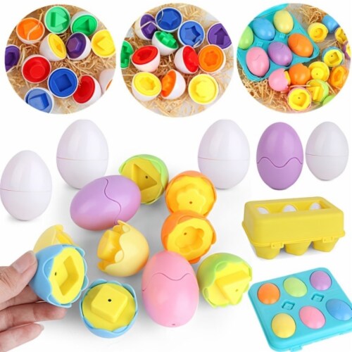 TEMI Toddler Chicken Easter Eggs Toys - Color Matching Game Shape Sorter With 6 Toy Eggs For Kids Fine Motor Skills Sensory Toys Montessori Educational Gifts For 3 4 5 6 Girls Boys Baby