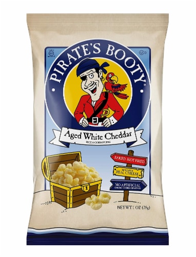 Pirate's Booty Aged White Cheddar Rice and Corn Puffs Perspective: front