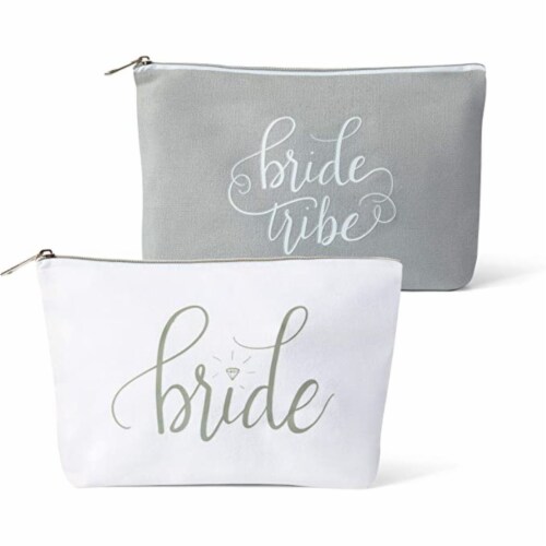 Women's Canvas Makeup Bags for Weddings, Bachelorette Parties, and Bridal  Showers, 11 Pieces - Kroger