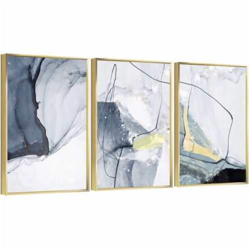 Framed Canvas Wall Paintings-Grey Shades Abstract Art-Aesthetic Prints for  Interior Décor, 3 Panel Set - Fry's Food Stores