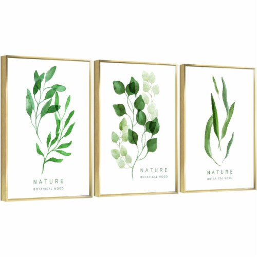 Framed Canvas Wall Paintings - Nature botanical Mood 3 - Aesthetic Prints for Interior Décor Perspective: front