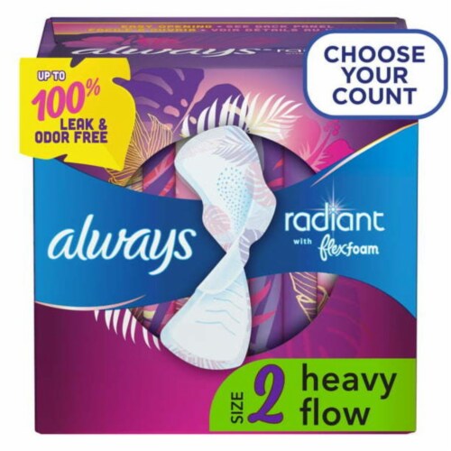 Women's Radiant Feminine Pads with Wings Scented Perspective: front