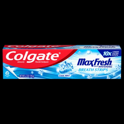 Colgate Max Fresh Whitening Toothpaste With Mini Breath Strips, 1 Count Kroger