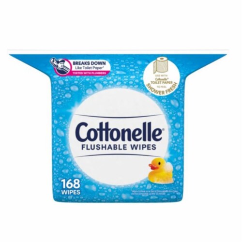 Cottonelle Wipes, Hypoallergenic, Flushable, Refill Pack - 168 wipes