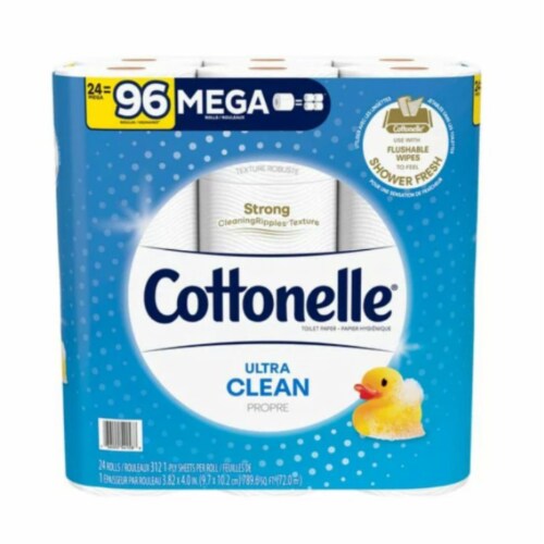 Cottonelle Ultra Clean Toilet Paper Perspective: front