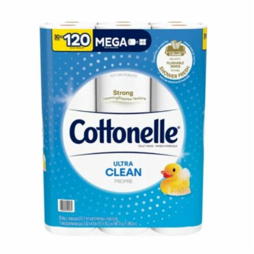 Cottonelle Ultra Clean Toilet Paper Perspective: front