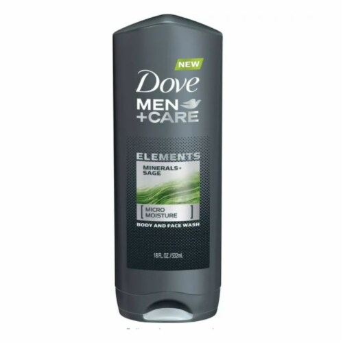 Men+Care Elements Minerals and Sage Body Wash; 18 fl. Oz. Perspective: front