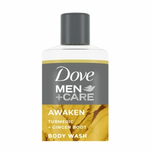 Men+Care Liquid Face + Body Wash for Men Awaken Turmeric + Ginger Root; 18 oz Perspective: front