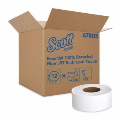 Essential 100% Recycled Fiber JRT Bathroom Tissue Perspective: front
