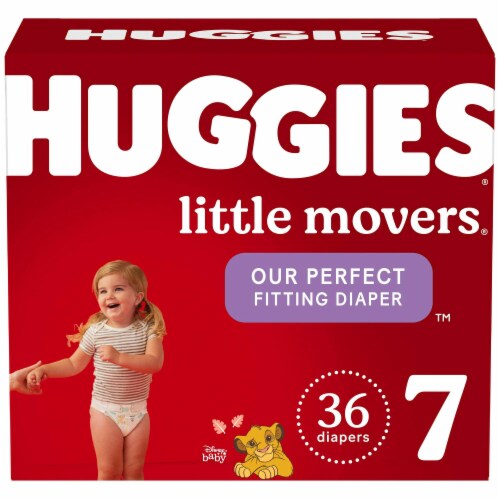 Huggies Little Movers Baby Diapers, Size 7 (41+ lbs), 36 ct - Kroger