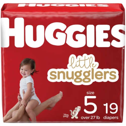 Huggies Size 5 Diapers, Little Movers Baby Diapers, Size 5 (27+ lbs), 19  Count