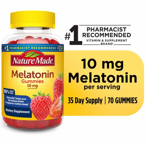 Melatonin 10mg Per Serving Gummies Perspective: front