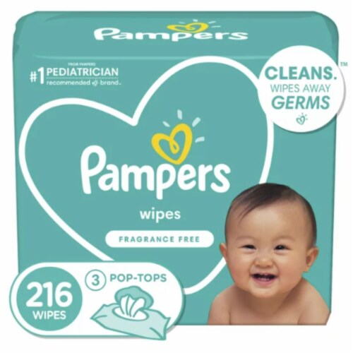 Baby Wipes; Fragrance Free Perspective: front