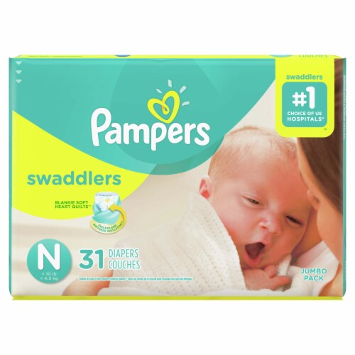 Baby Diapers Newborn/Size 0 (< 10 lb), 120 Count - Pampers Swaddlers, ONE  MONTH SUPPLY (Packaging May Vary) Newborn