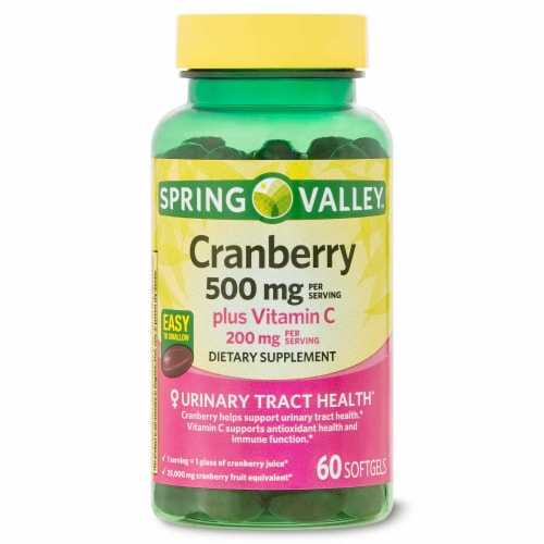 Spring Valley Cranberry Dietary Supplement Softgels 500 Mg 60 Count 60 Softgels Kroger