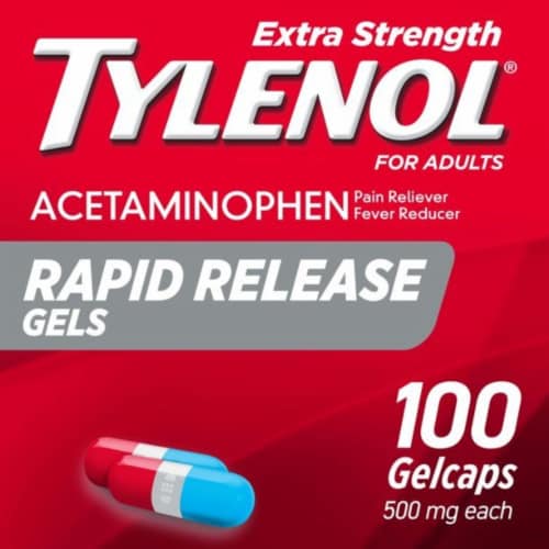 Extra Strength Acetaminophen Rapid Release Gels Perspective: front