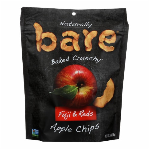 Bare Fuji and Reds Apple Chips Perspective: front