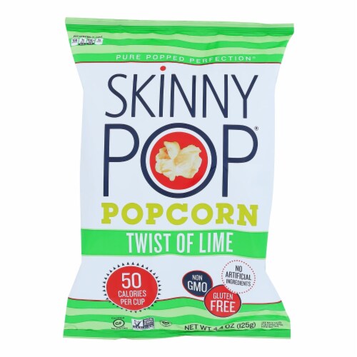 SkinnyPop Twist Of Lime Popcorn Perspective: front